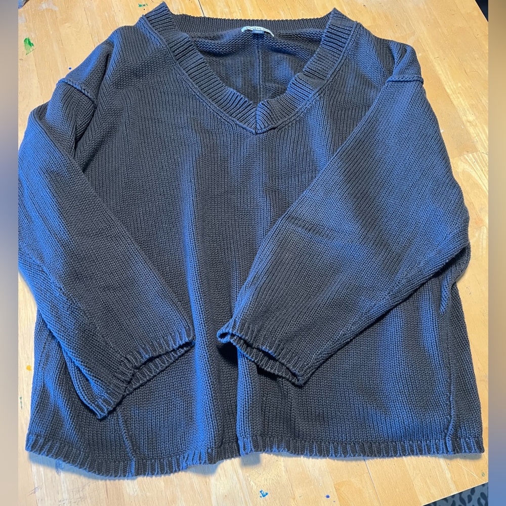 American Eagle Black Pullover Sweater Oversized - image 1